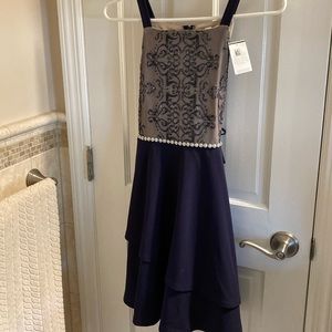Elegant navy blue special occasion/party dress